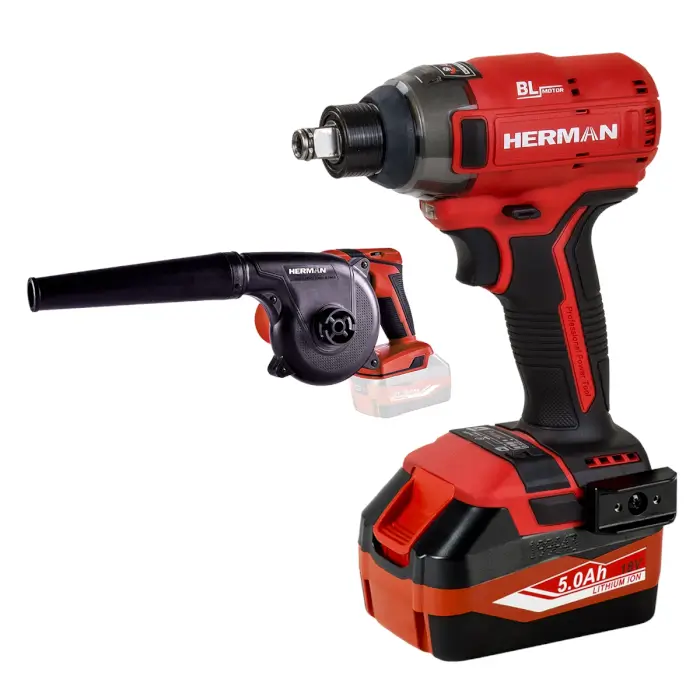 Akkus ütvecsavarozó AKCIÓ! HERMAN AXI-1801 | 18,0 V Komplett | Fúvógép INGYEN