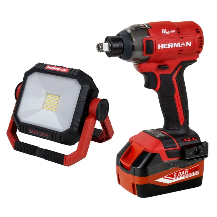 Akkus ütvecsavarozó AKCIÓ! HERMAN AXI-1801 | 18,0 V Komplett | Munkalámpa INGYEN