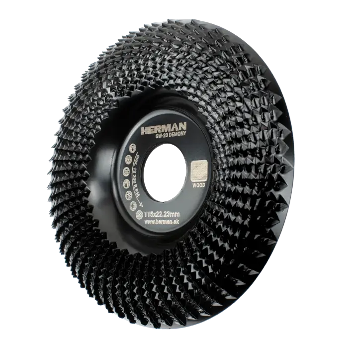 Keményfém csiszoló tárcsa HERMAN GW-20 Demony Íves ráspoly fára