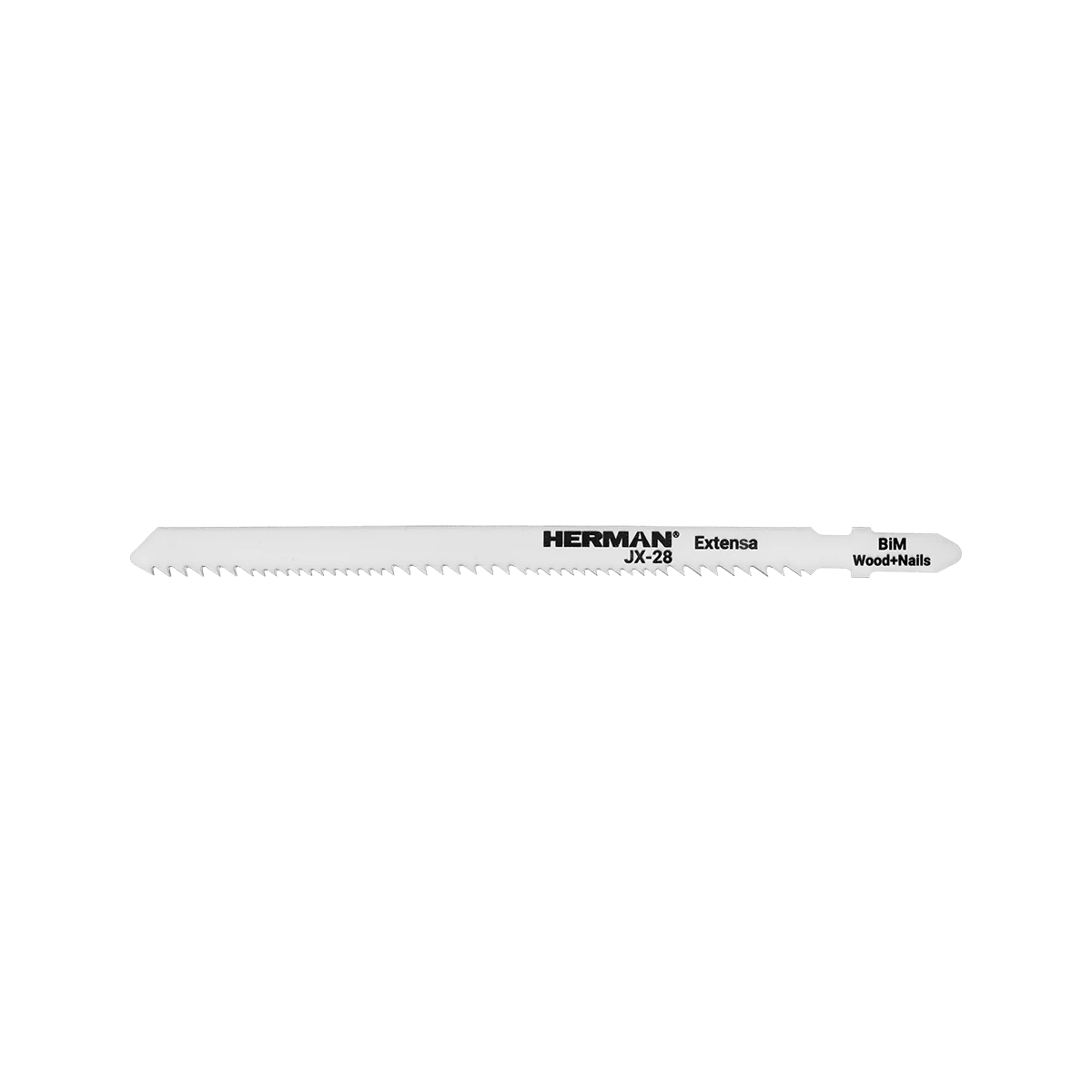 Fűrészlap szúrófűrészekhez HERMAN JX-28 Extensa Szögeket tartalmazó fa : 3 - 80mm