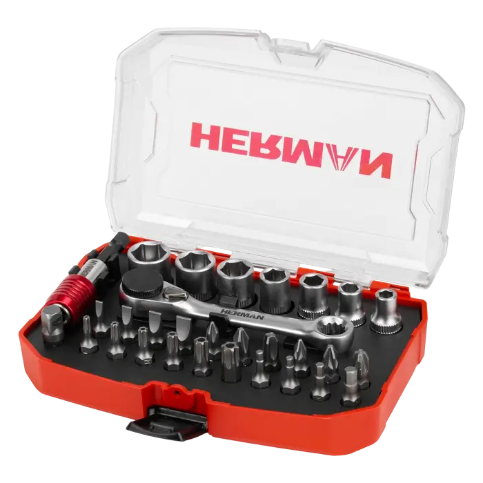 Classic csavarbit készlet HERMAN QSB-20 30 darabos, mini racsnis karral