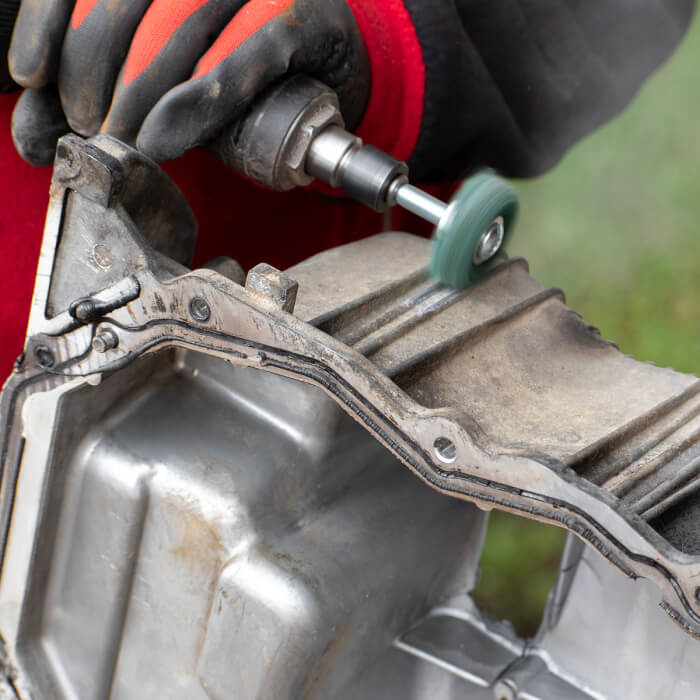 Tisztító tárcsa szárral HERMAN FWK-20/S Dragon Green Csiszolóanyag: STRIP-IT + corundum