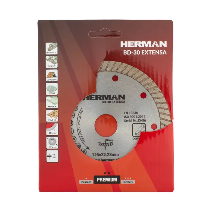 Gyémánt tárcsa HERMAN BD-30 Extensa Nem csak betonvágáshoz
