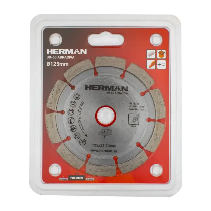 Gyémánt tárcsa HERMAN BD-60 Abrasiva Falazat és téglák vágásához