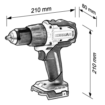 Akkus fúrócsavarozó HERMAN AXSP-1803 | 18,0 V 5Ah | Komplett | Garancia: 3 év