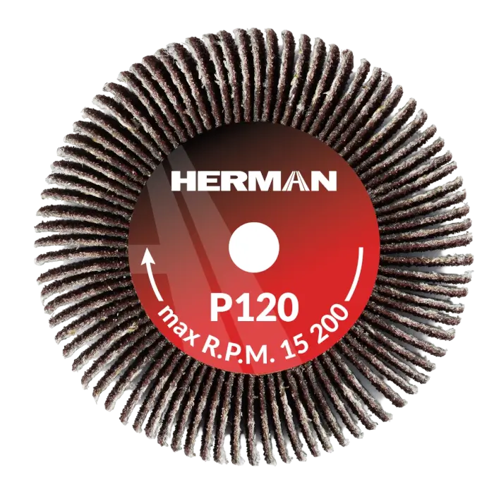 Csiszolótárcsa szárral HERMAN FWS-10/S 50x20x6mm | Corundum | P120