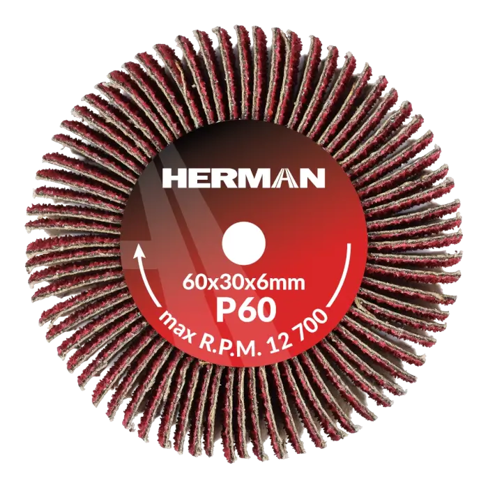 Csiszolótárcsa szárral HERMAN FWX-10/S 60x30x6mm | Ceramic | P60