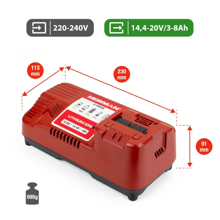 HERMAN BC 14,4V|18,0V Speed 14,4V|18,0V| Garancia 3 év