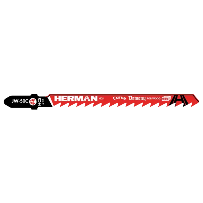 Fűrészlap HERMAN JW-50C Curve Demony 100/75x1,3mm| 6TPI| Szúrófűrészekhez