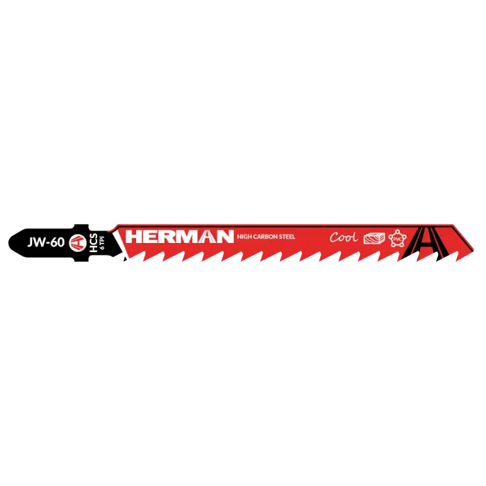 Fűrészlap HERMAN JW-60 Speed Cool 100/75x1,3mm| 6TPI| Szúrófűrészekhez
