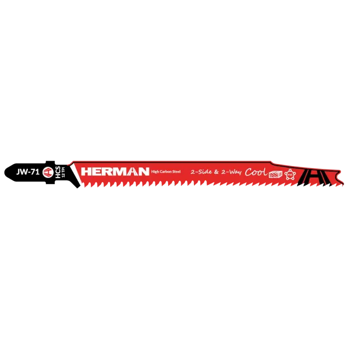 Fűrészlap HERMAN JW-71 Cool 2S & 2W 116/90x1,3mm| 12TPI| Szúrófűrészekhez