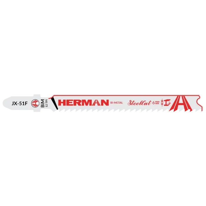 Fűrészlap HERMAN JX-51F SteelCut 92/67x1,0mm| 12TPI| Szúrófűrészekhez