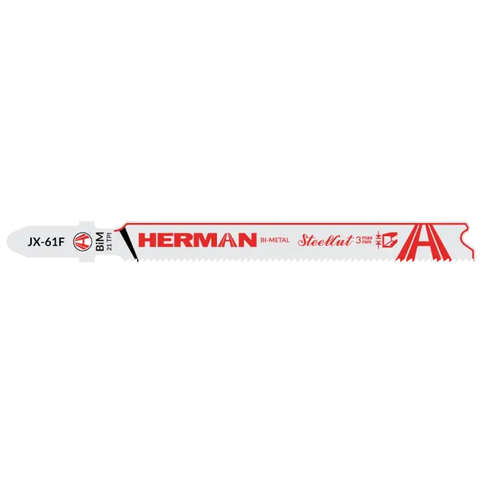 Fűrészlap HERMAN JX-61F SteelCut 92/67x1,0mm| 21TPI| Szúrófűrészekhez