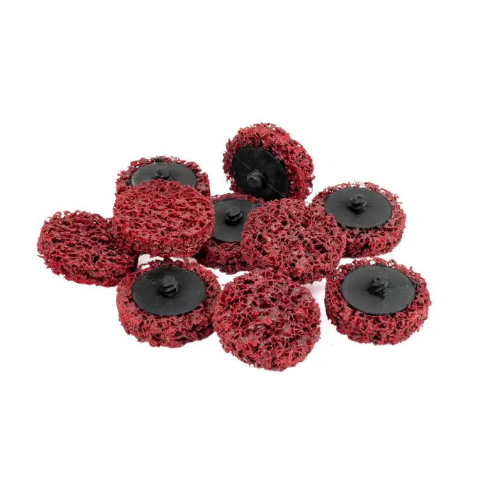 Quick Change tisztító tárcsa HERMAN MKY-10/QC-RS Dragon Red Csiszolóanyag: STRIP-IT Aggressive