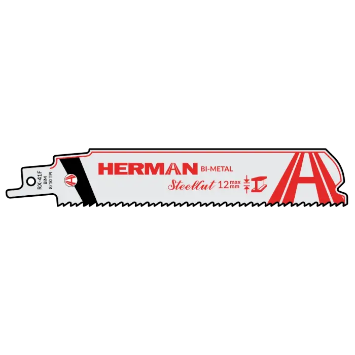 Fűrészlap HERMAN RX-41F SteelCut 150/130x25x1,1mm| 8/10TPI| Szablyafűrészhez