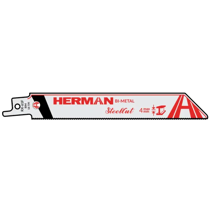 Fűrészlap HERMAN RX-61F SteelCut 150/130x19x0,9mm| 18TPI| Szablyafűrészhez
