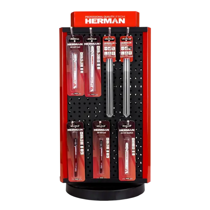 Forgatható pult állvány HERMAN PB-75 1. készlet Szúrófűrész szerszámok