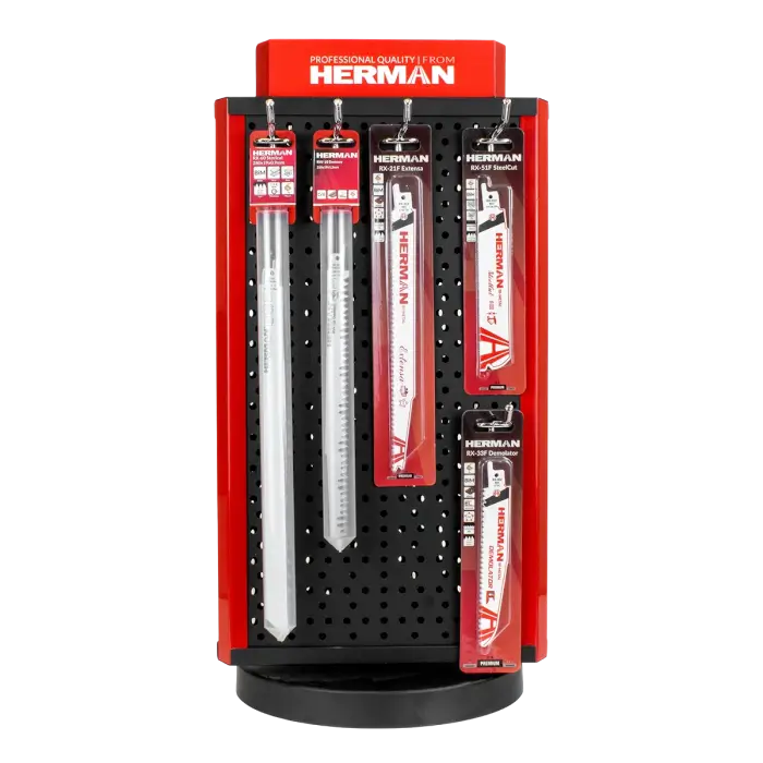 Forgatható pult állvány HERMAN PB-75 2. készlet Szablyafűrész tartozékok