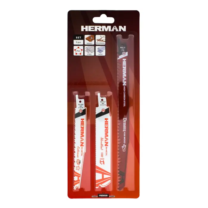 Fűrészlap készlet szablyafűrészhez HERMAN QR-11 Wood&Metal Szablyafűrészhez