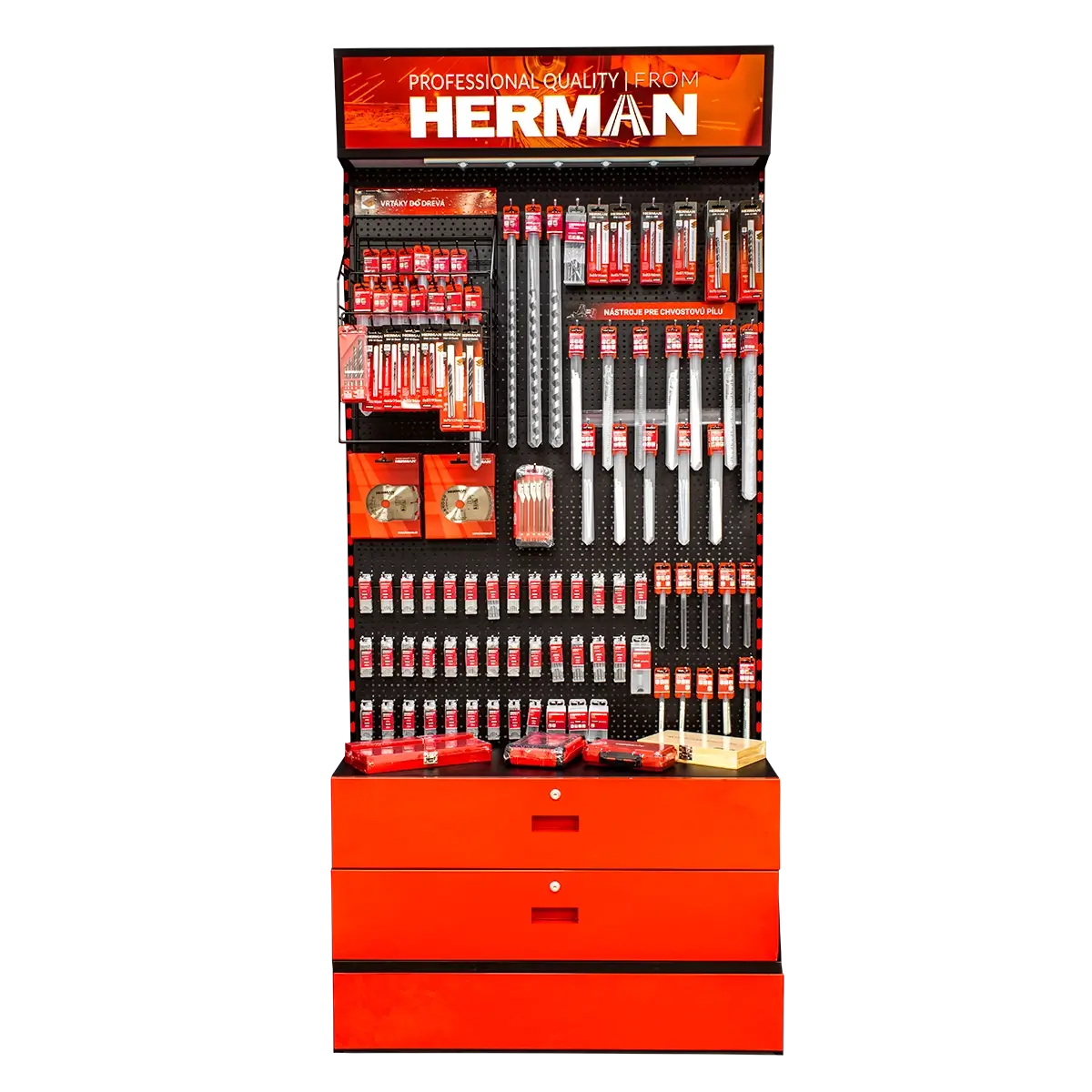 Elemes értékesítési állvány MODUL SS-P / K 750+ darab HERMAN termék