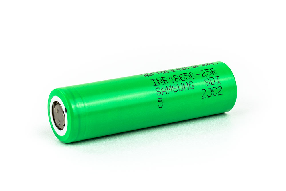 3. ábra.  Másodlagos (akkumulátor) cella  - 18650 Samsung Li-On INR 18650-25R